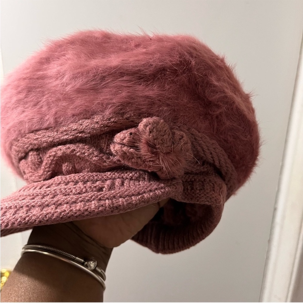 UGG Women's Pink Fuzzy Hat - Picture 3 of 3